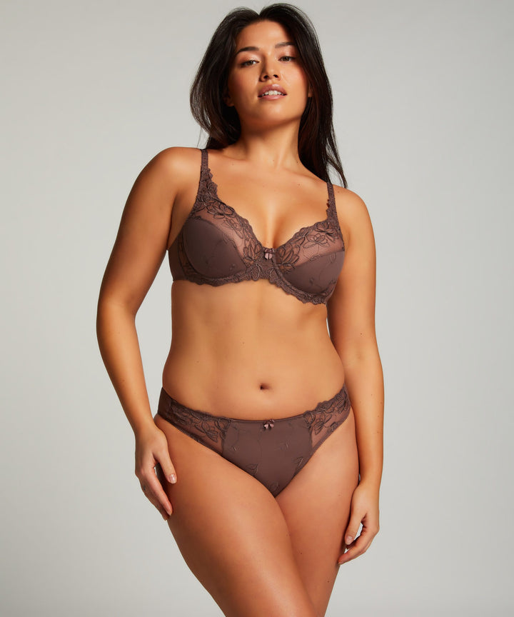 Diva Non-Padded Underwired Bra - Peppercorn