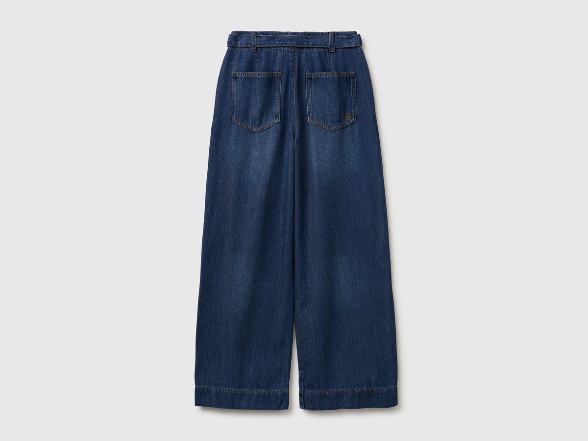 Trouser With Belt - Blue