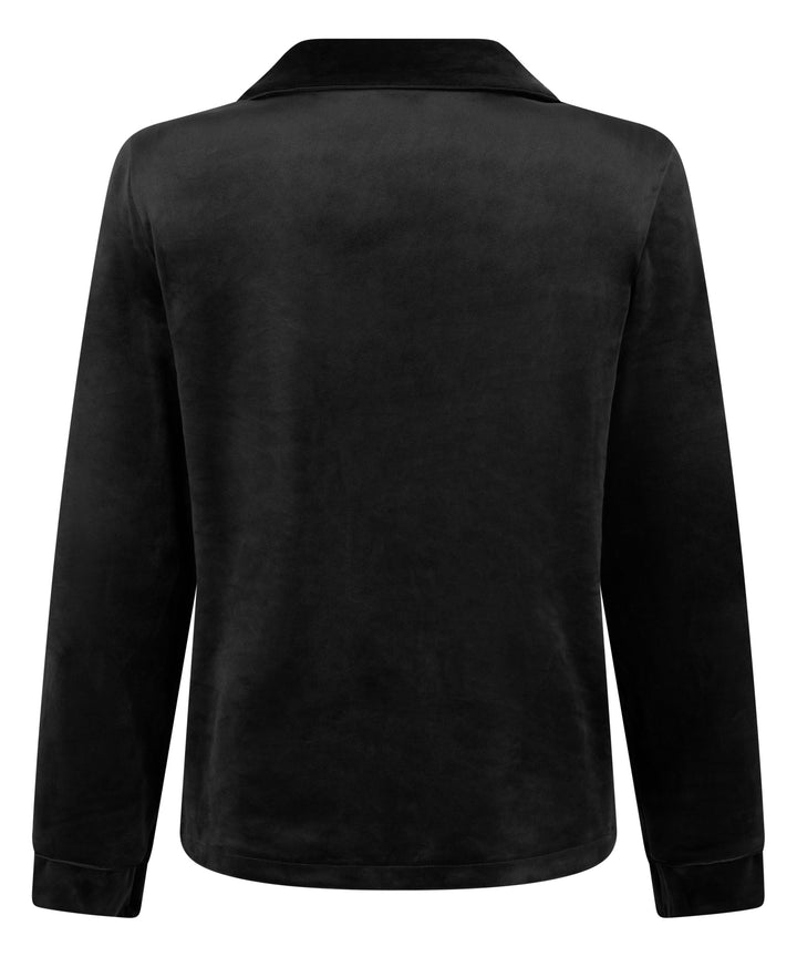 JACKET LS VELOURS PIPING - Black