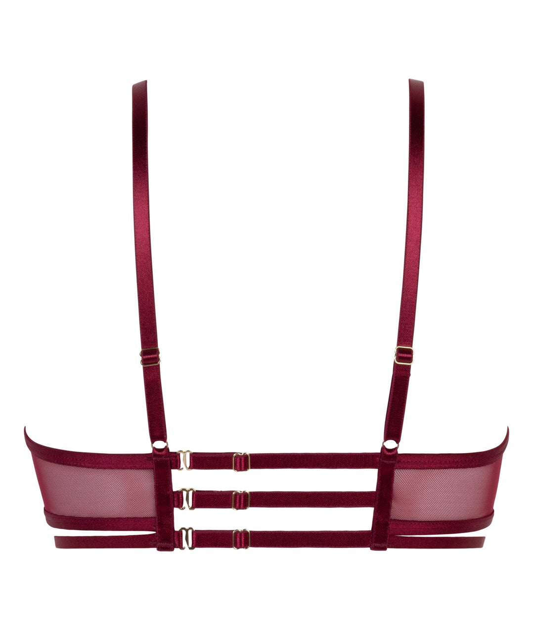 Scarlett Non-Padded Underwired Longline Bra - Beet Red