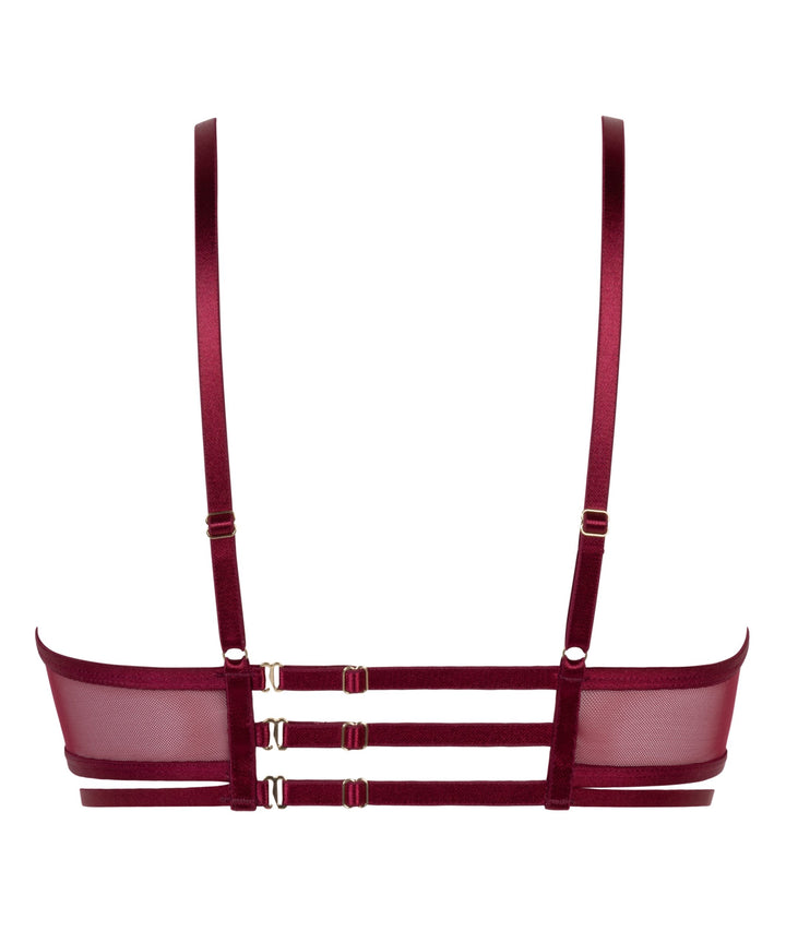 Scarlett Non-Padded Underwired Longline Bra - Beet Red