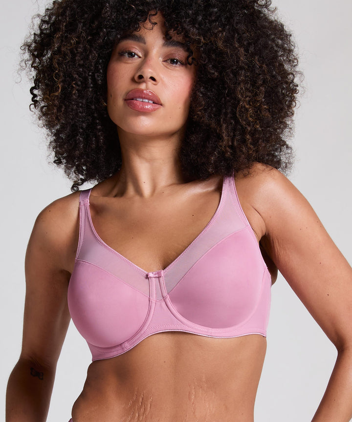 Nina Non-Padded Underwired Minimizer Bra - Lilas
