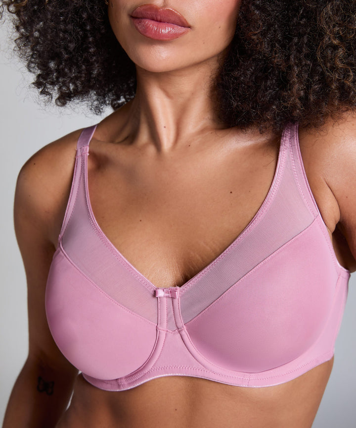 Nina Non-Padded Underwired Minimizer Bra - Lilas