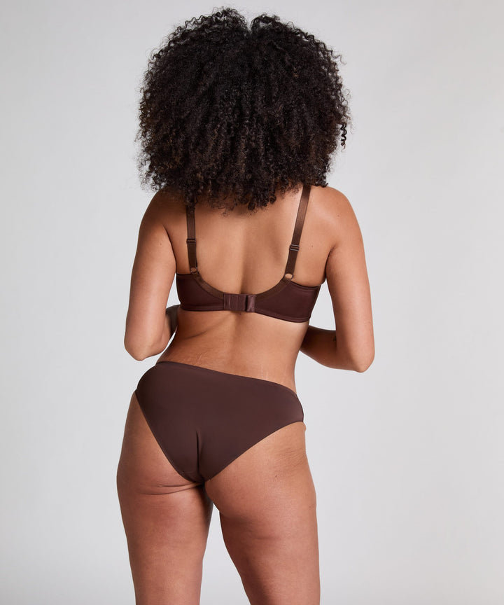 Nina Non-Padded Underwired Minimizer Bra - Chicory Coffee