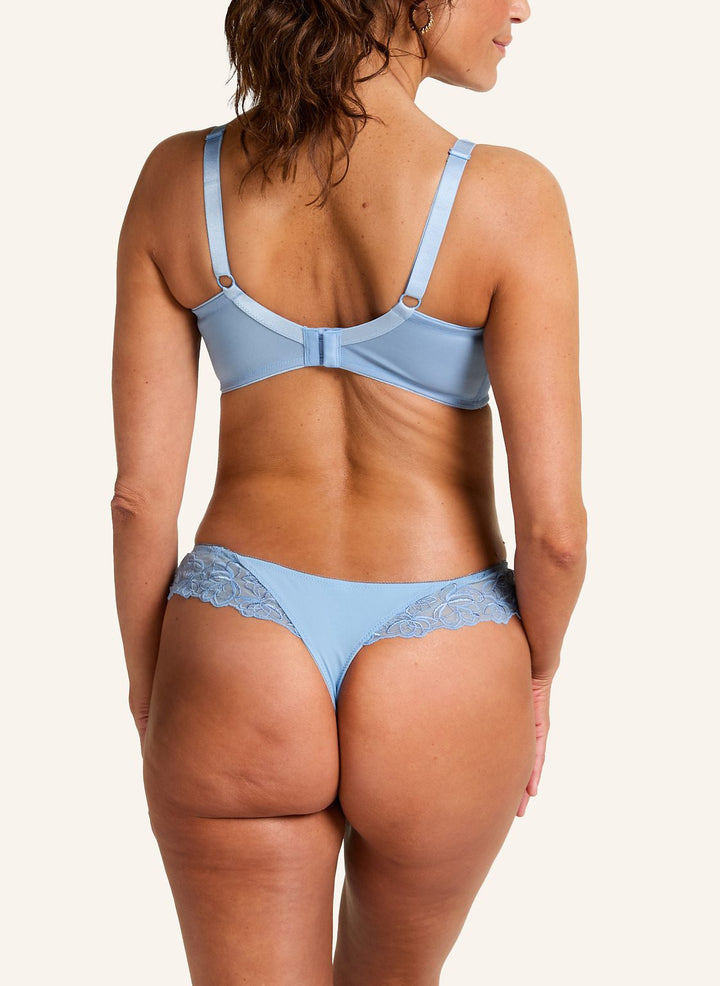 Nina Non-Padded Underwired Minimizer Bra - Bel Air Blue