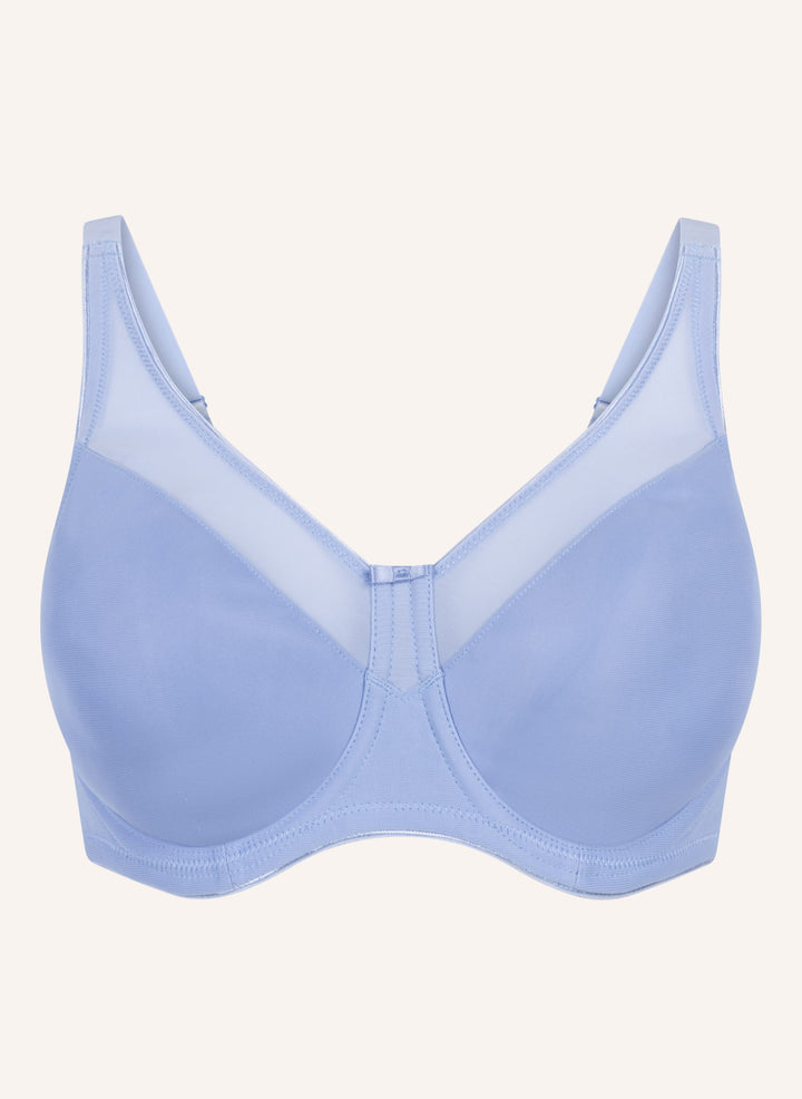 Nina Non-Padded Underwired Minimizer Bra - Bel Air Blue