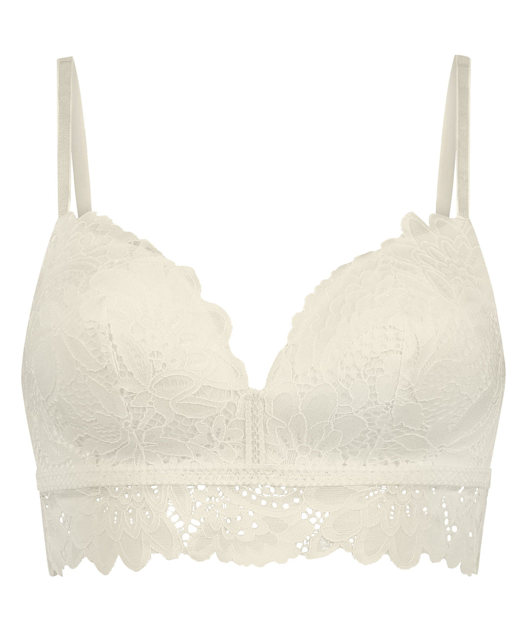 Shiloh Padded Non-wired Longline Bra - Snow White
