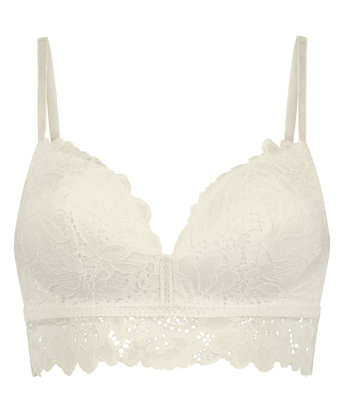 Shiloh Padded Non-wired Longline Bra - Snow White