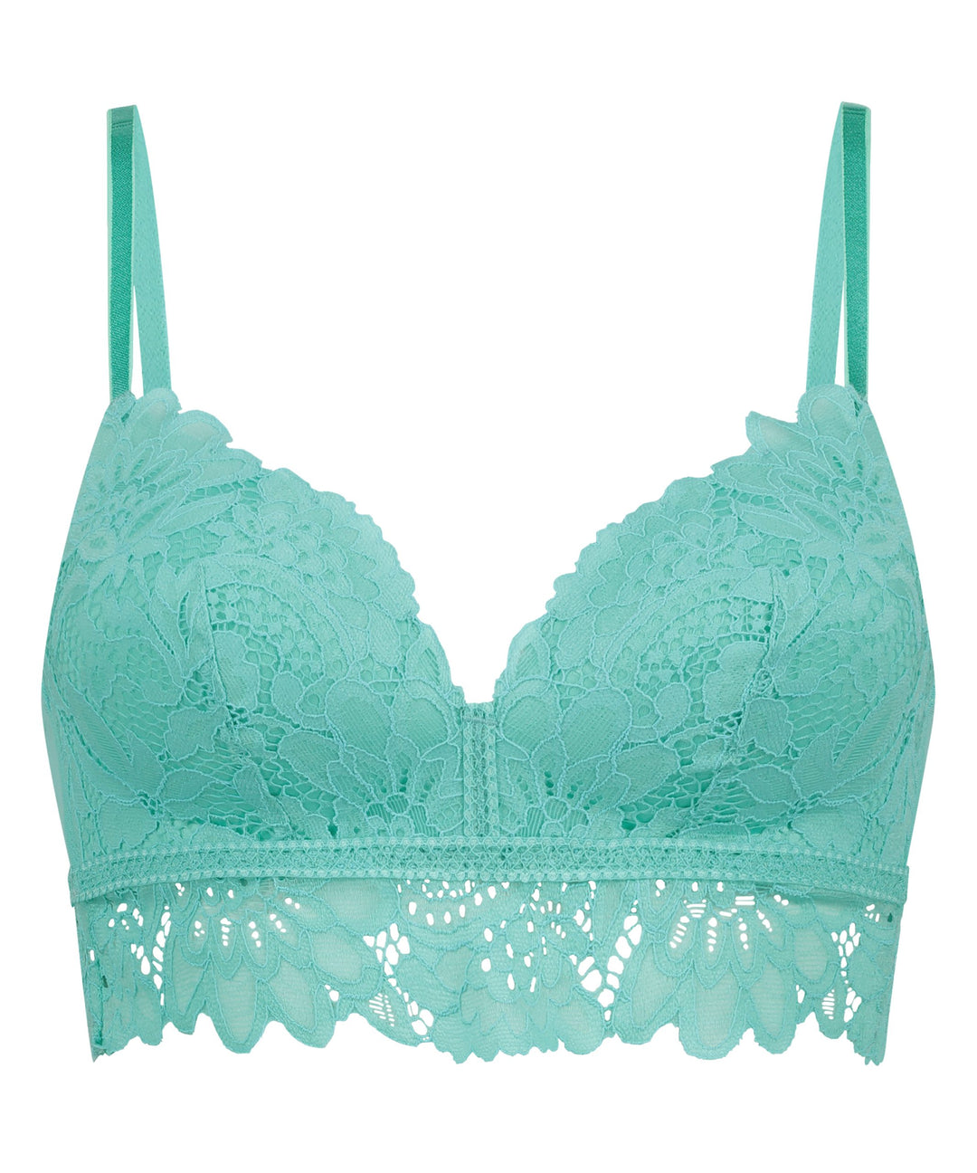Shiloh Padded Non-wired Longline Bra - Pool Blue
