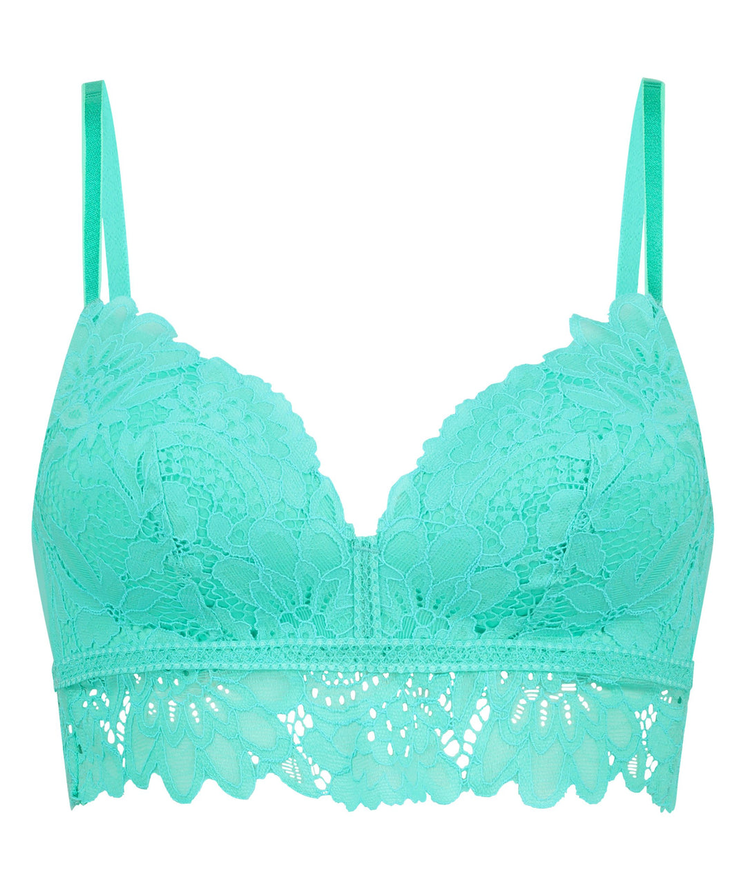 Shiloh Padded Non-wired Longline Bra - Pool Blue