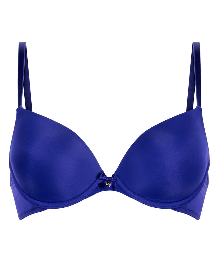 Plunge Padded Underwired Bra - Clematis Blue