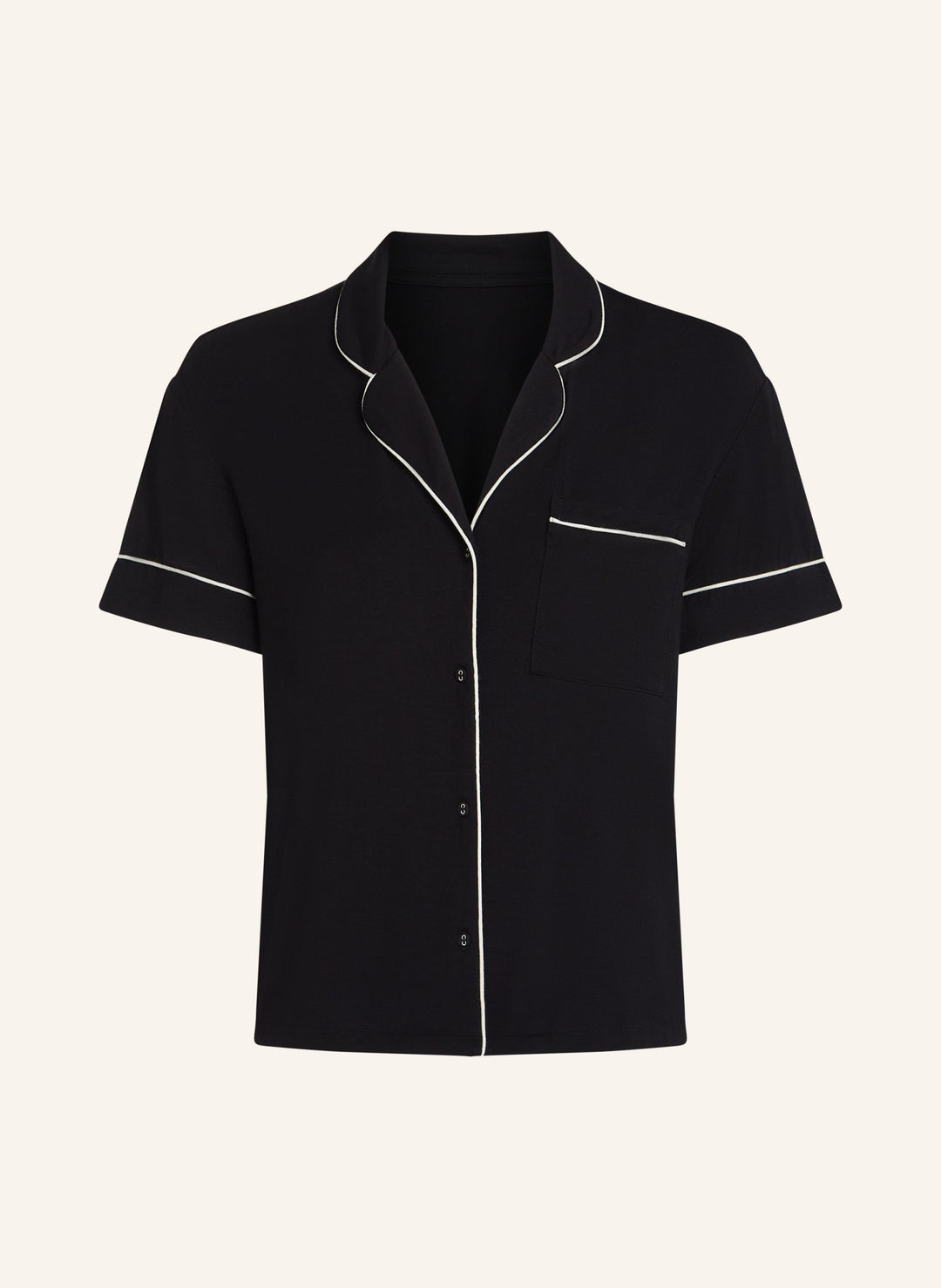 Essential Jersey Short-Sleeved Jacket - Black