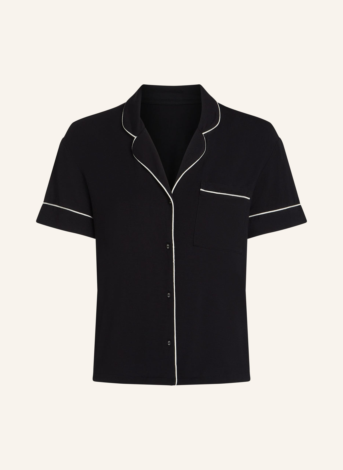 Essential Jersey Short-Sleeved Jacket - Black