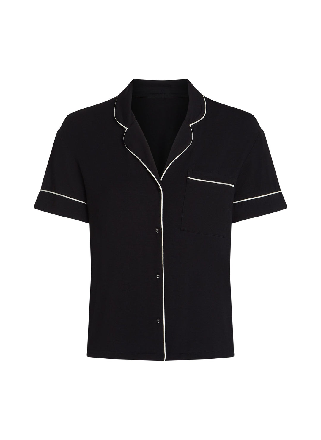 Essential Jersey Short-Sleeved Jacket - Black