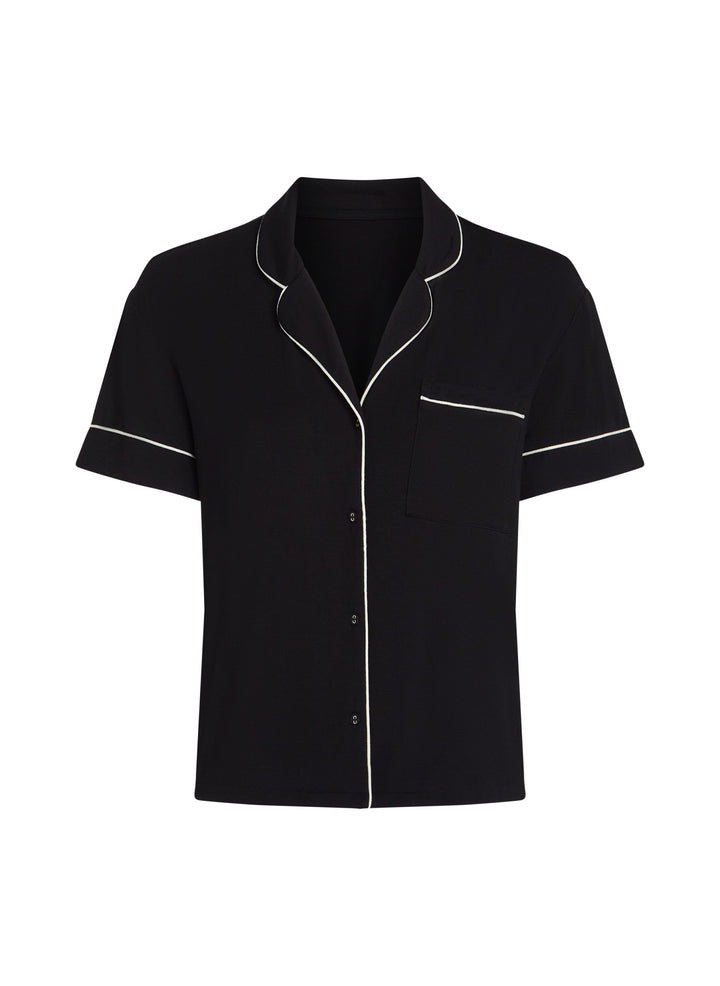Essential Jersey Short-Sleeved Jacket - Black