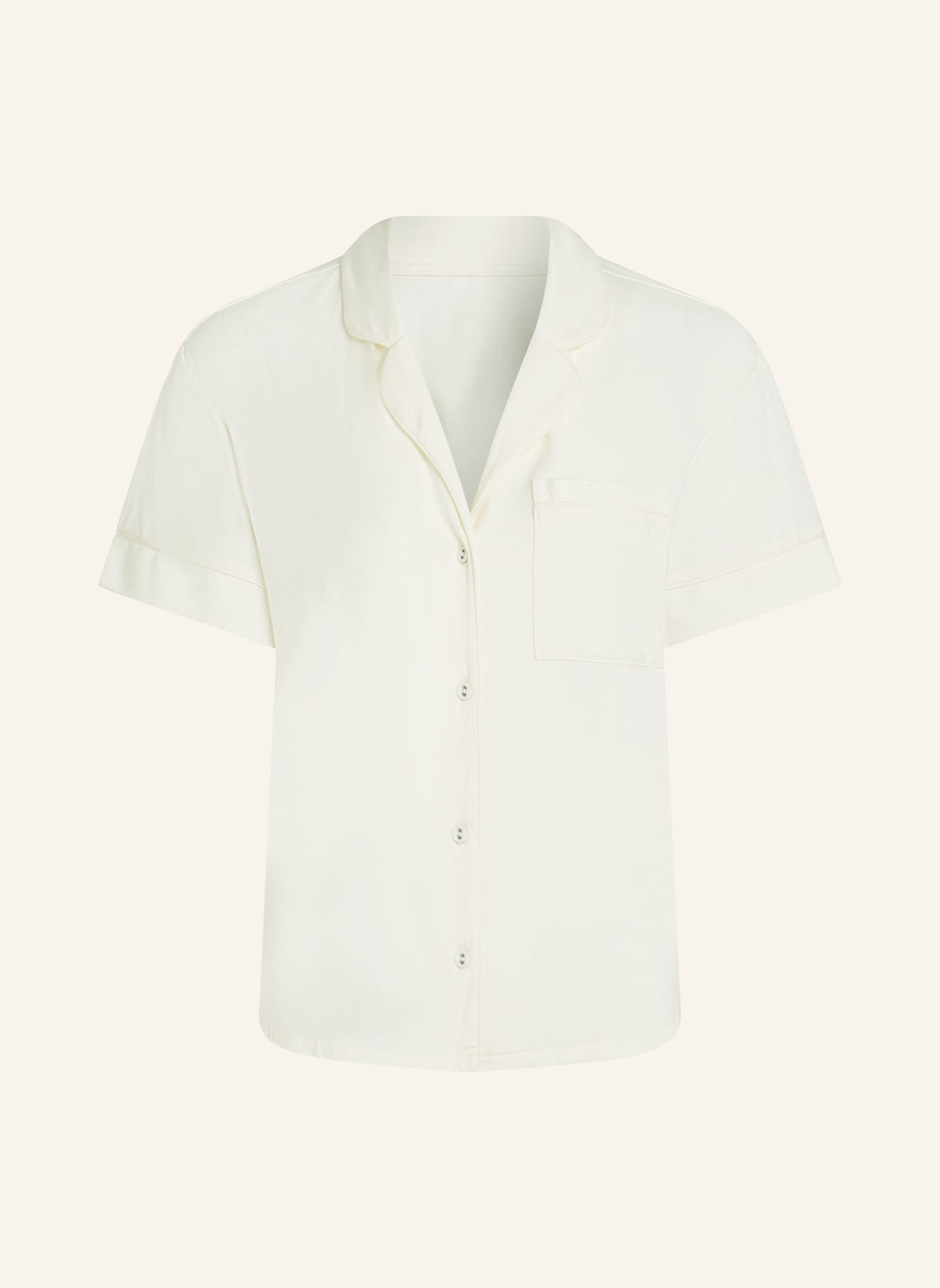 Essential Jersey Short-Sleeved Jacket - Whisper White
