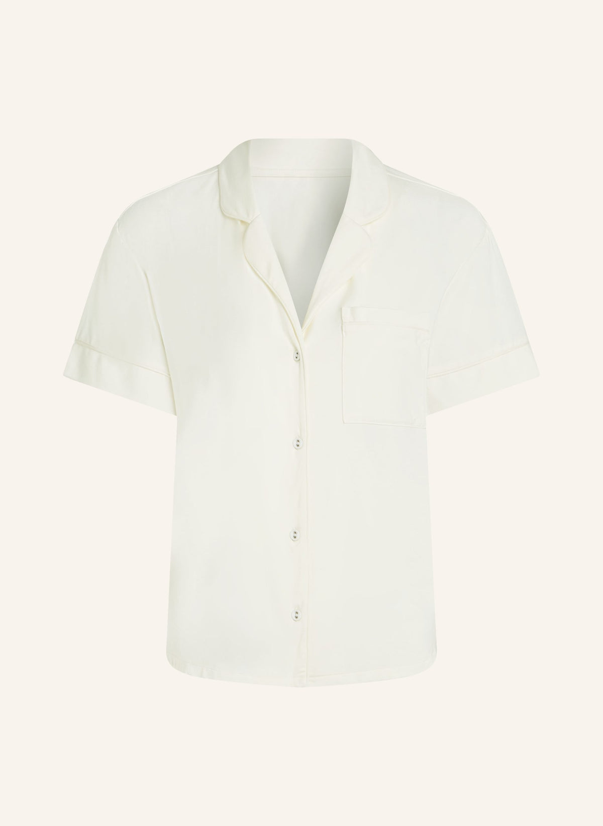 Essential Jersey Short-Sleeved Jacket - Whisper White