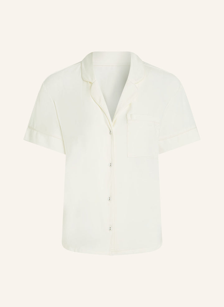 Essential Jersey Short-Sleeved Jacket - Whisper White