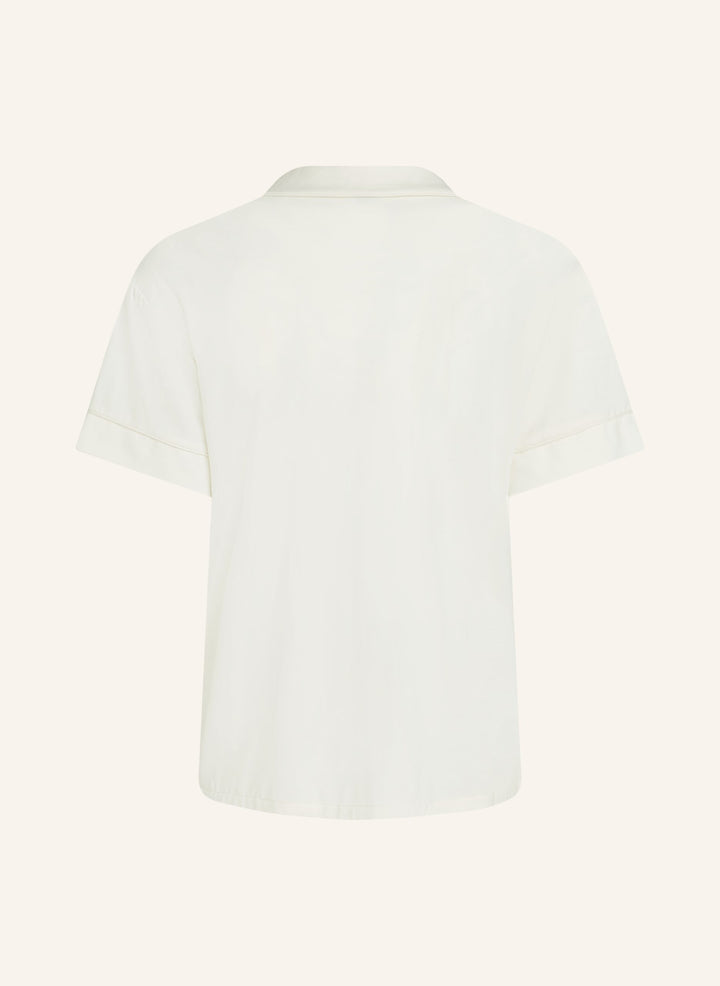 Essential Jersey Short-Sleeved Jacket - Whisper White