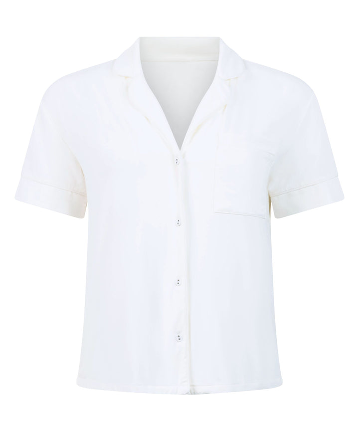 Essential Jersey Short-Sleeved Jacket - Whisper White