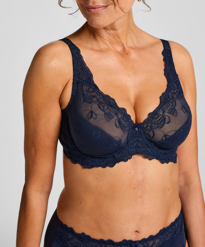 Diva Non-Padded Underwired Bra - Peacoat