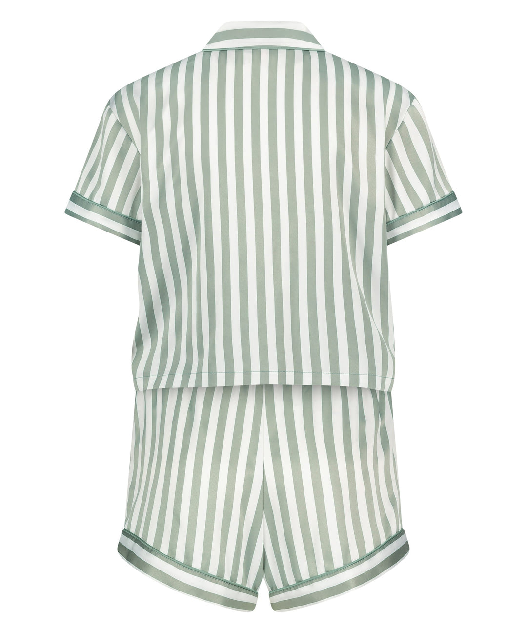 PJ SHORT SATIN STRIPE - Iceberg Green