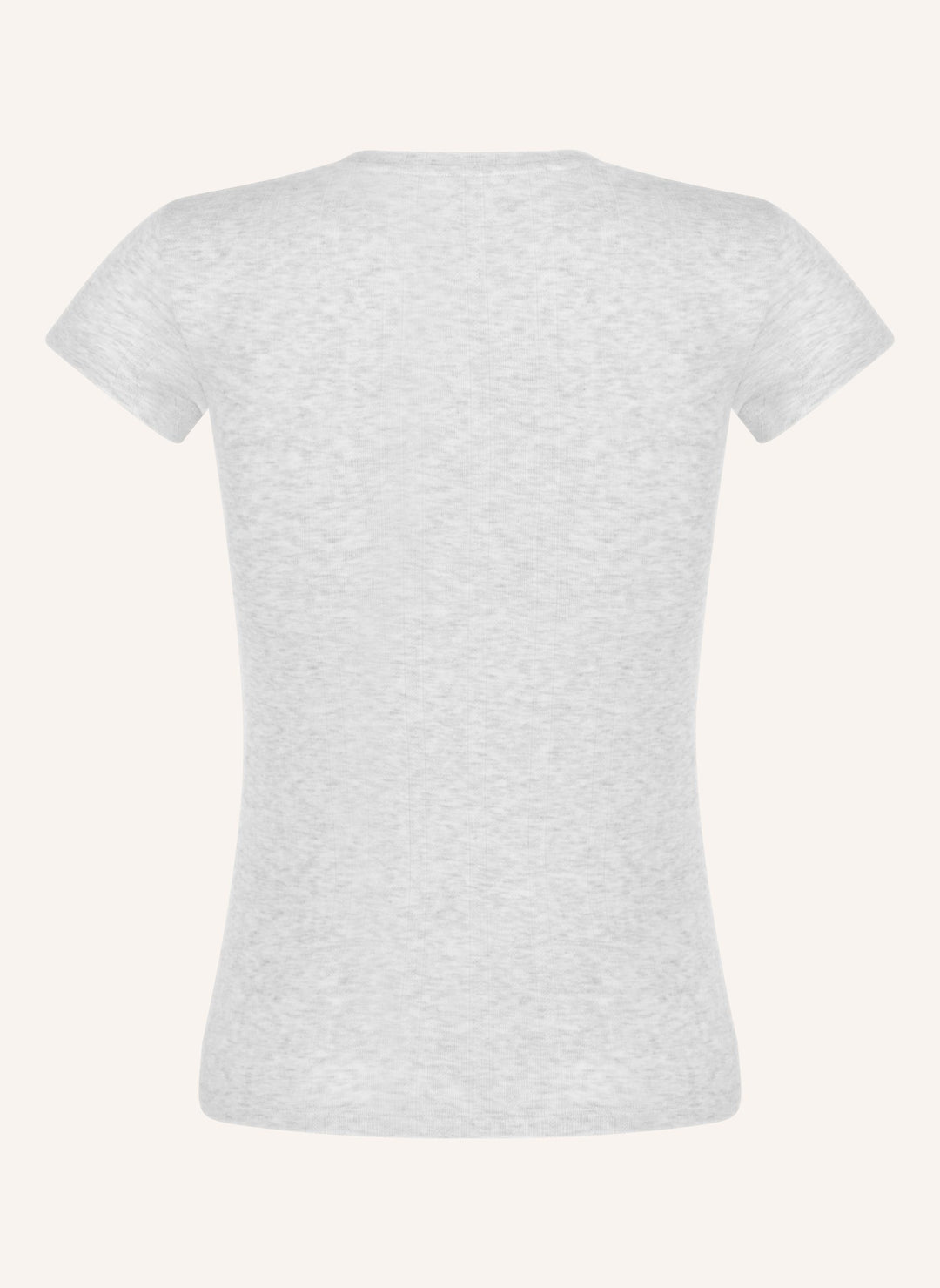 Pointelle Top - White Grey Melee