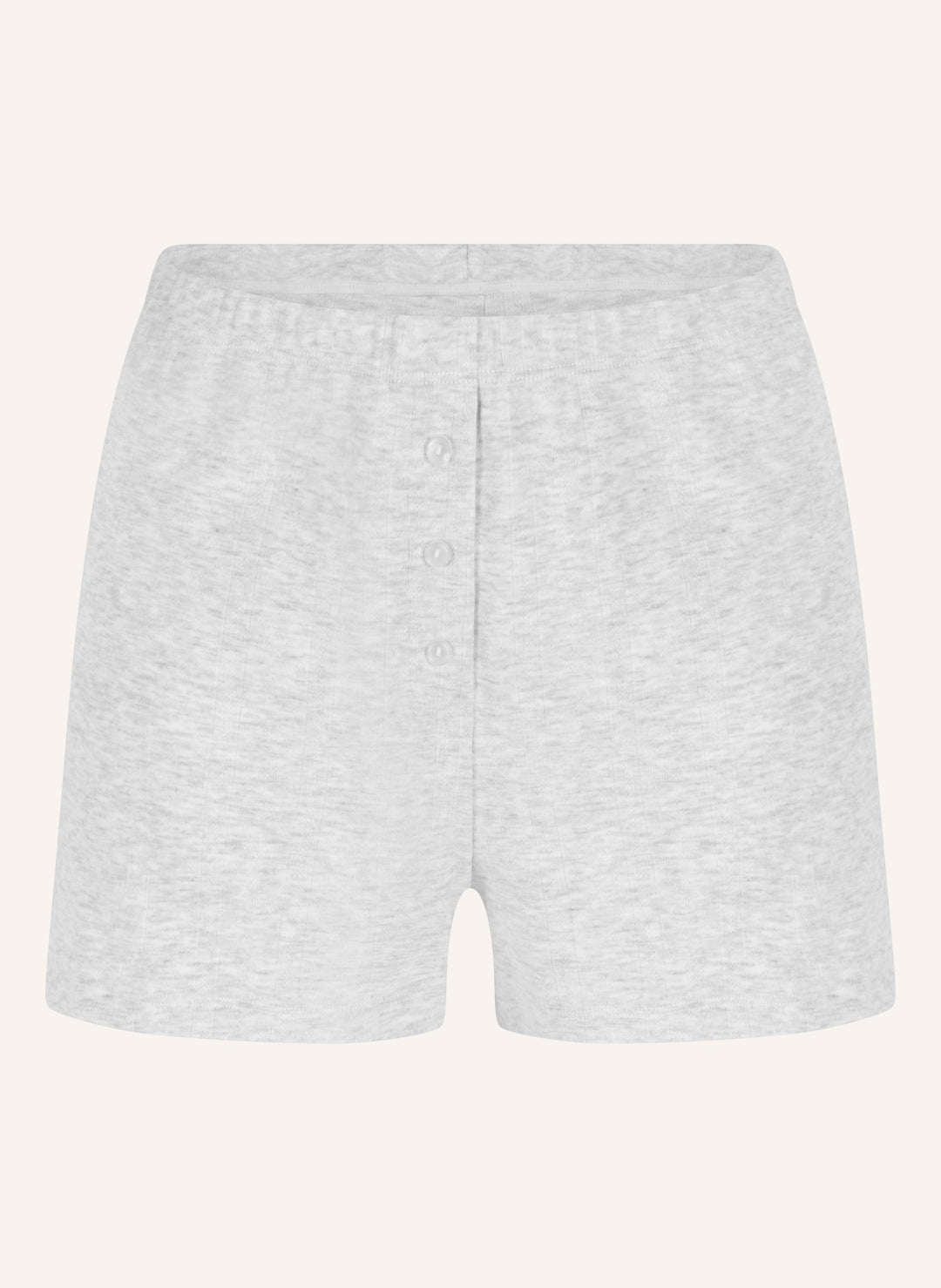 Pointelle shorts - White Grey Melee
