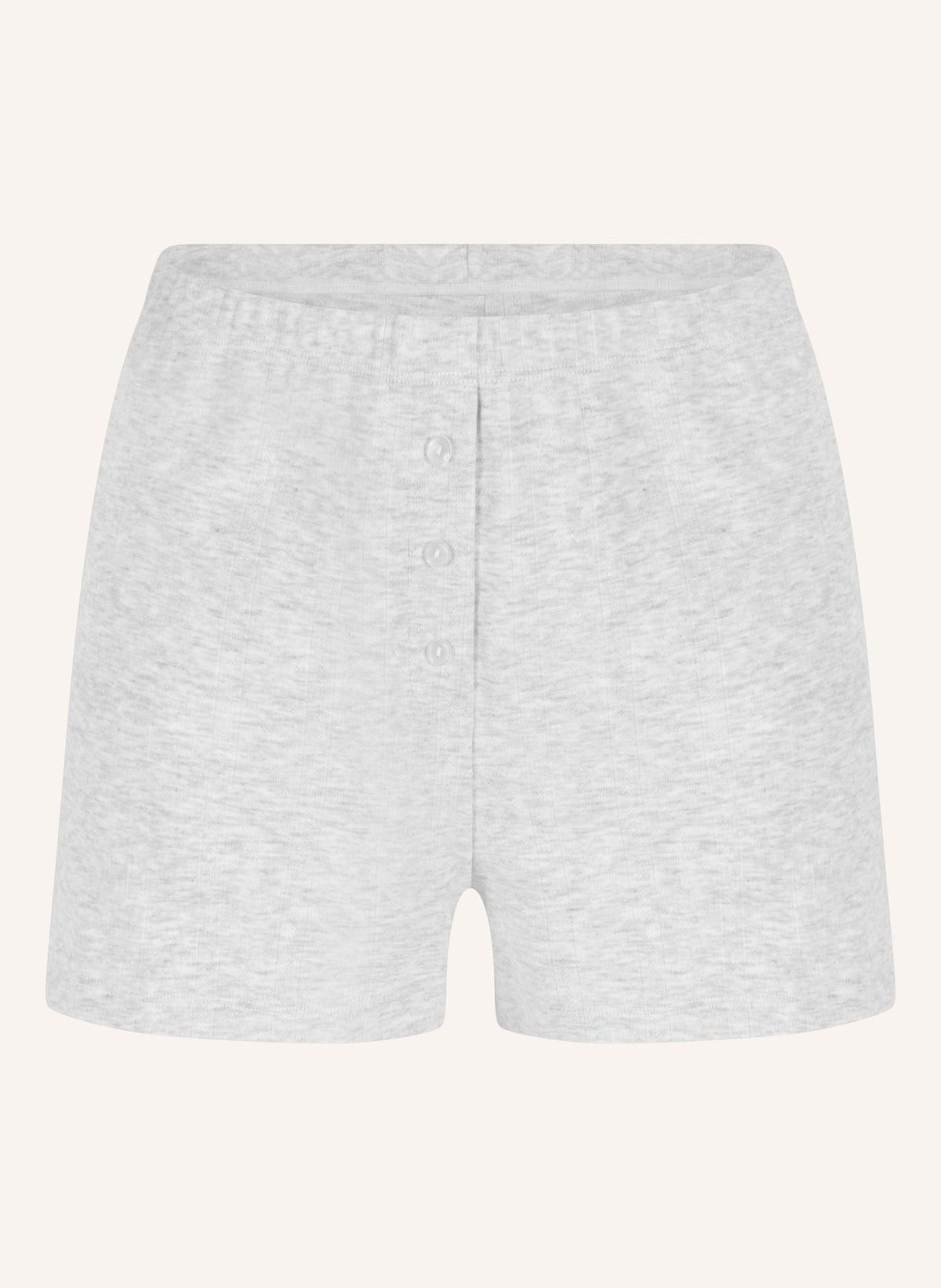Pointelle shorts - White Grey Melee