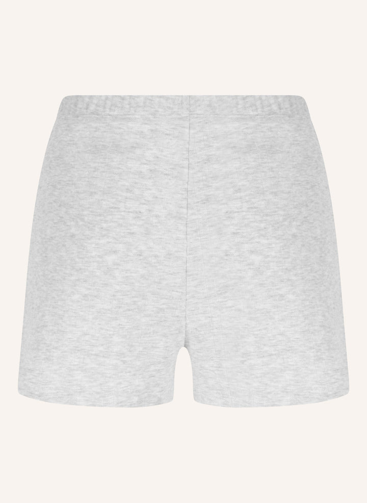Pointelle shorts - White Grey Melee