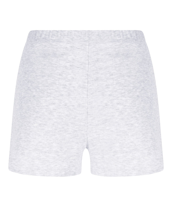 Pointelle shorts - White Grey Melee