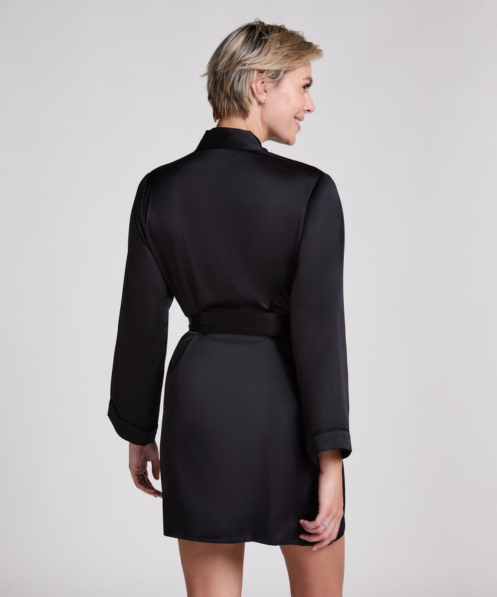 Satin kimono - Black