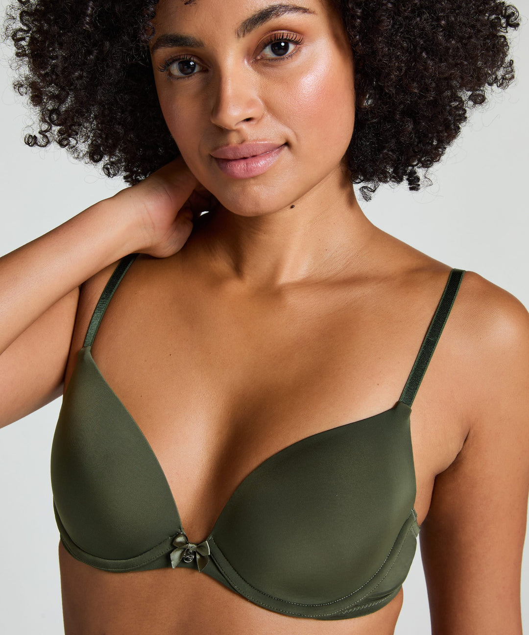 Plunge Padded Underwired Bra - Deep Depths