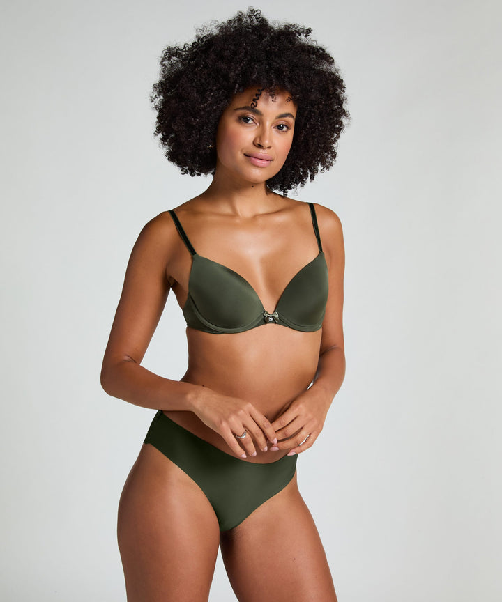 Plunge Padded Underwired Bra - Deep Depths
