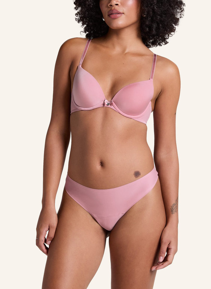 Plunge Padded Underwired Bra - Lilas