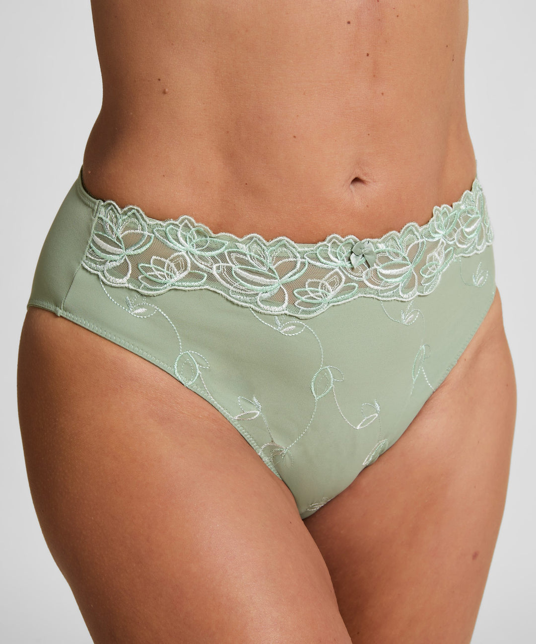 Diva High Knickers - Iceberg Green