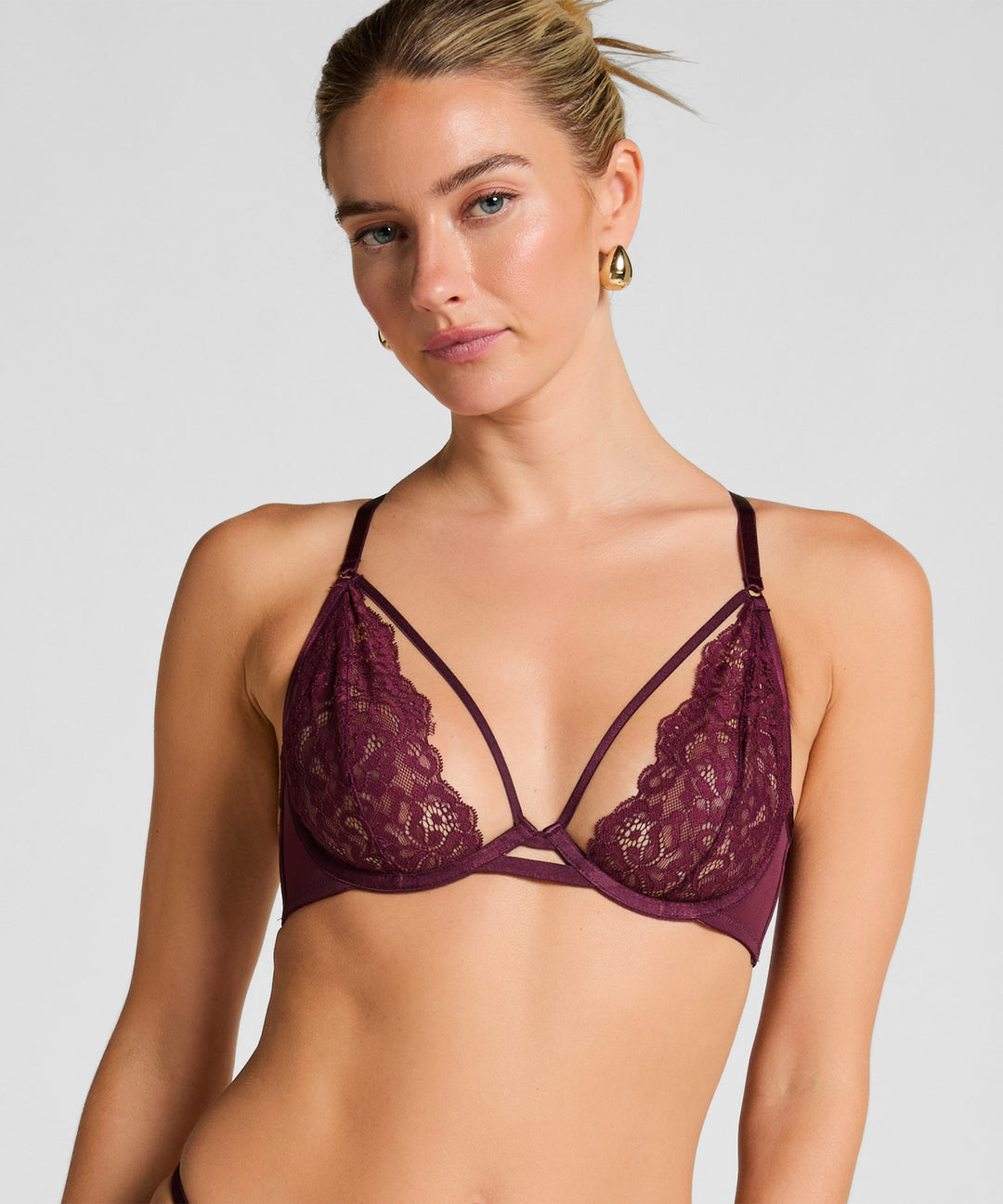 Cinnamon Non-Padded Underwired Bra - Zinfandel