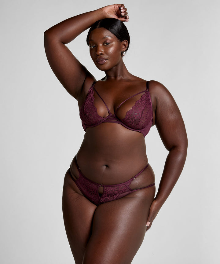 Cinnamon Non-Padded Underwired Bra - Zinfandel