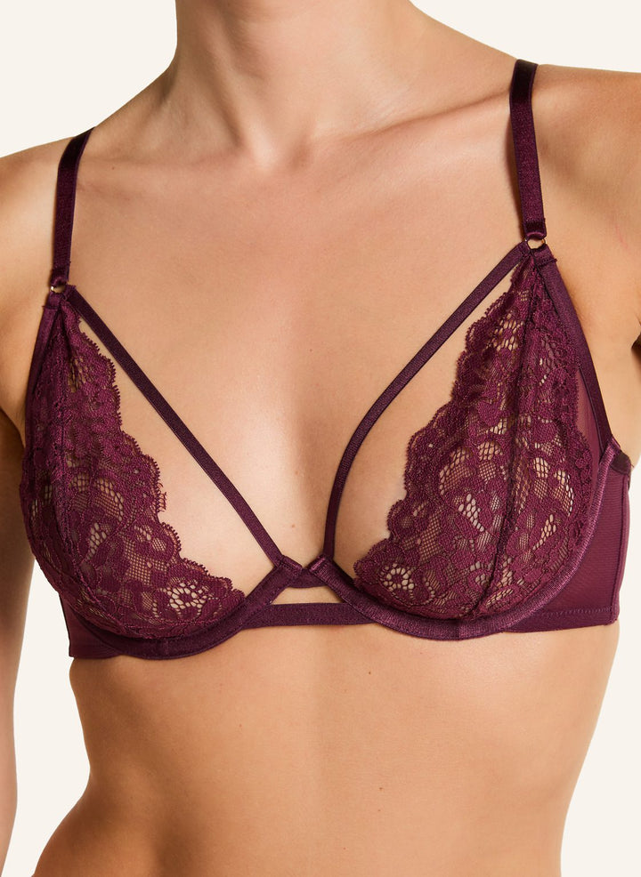 Cinnamon Non-Padded Underwired Bra - Zinfandel
