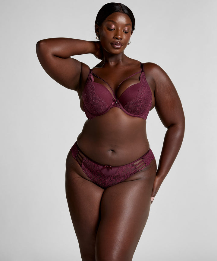 Isadora Padded Underwired Push-Up Bra - Zinfandel