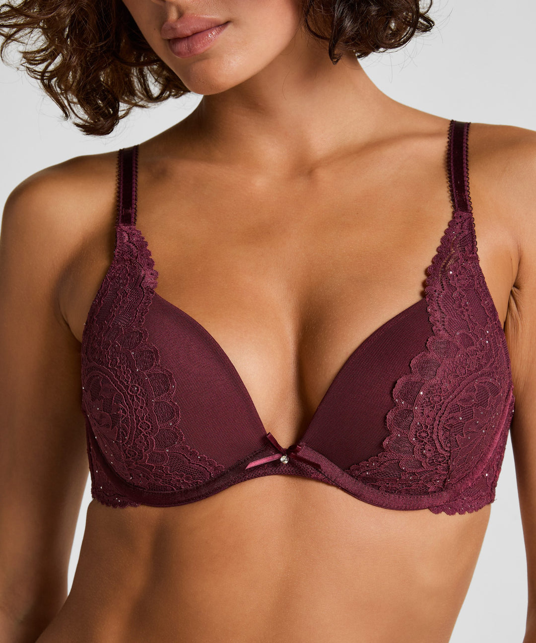 Isadora Padded Underwired Push-Up Bra - Zinfandel