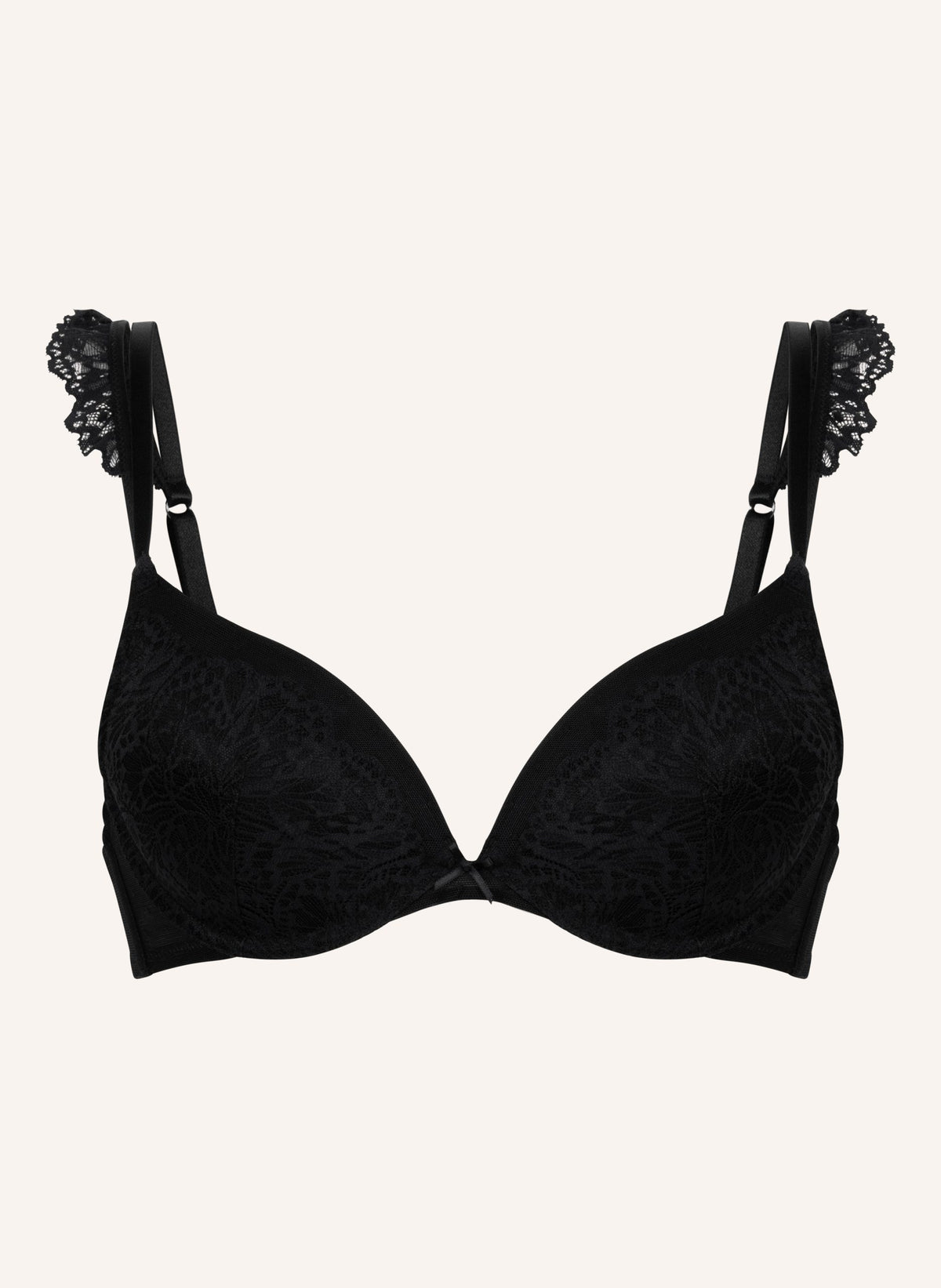 Posie Padded Underwired Push-Up Bra - Caviar