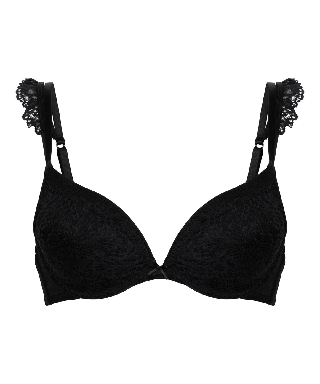 Posie Padded Underwired Push-Up Bra - Caviar