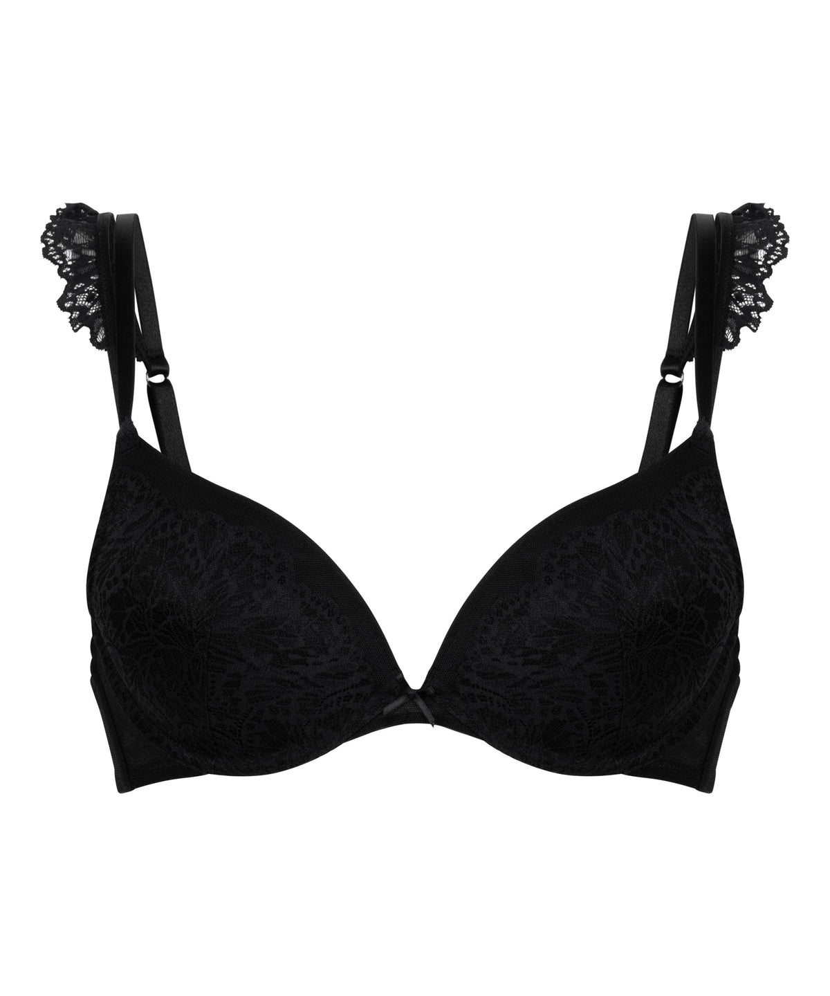 Posie Padded Underwired Push-Up Bra - Caviar