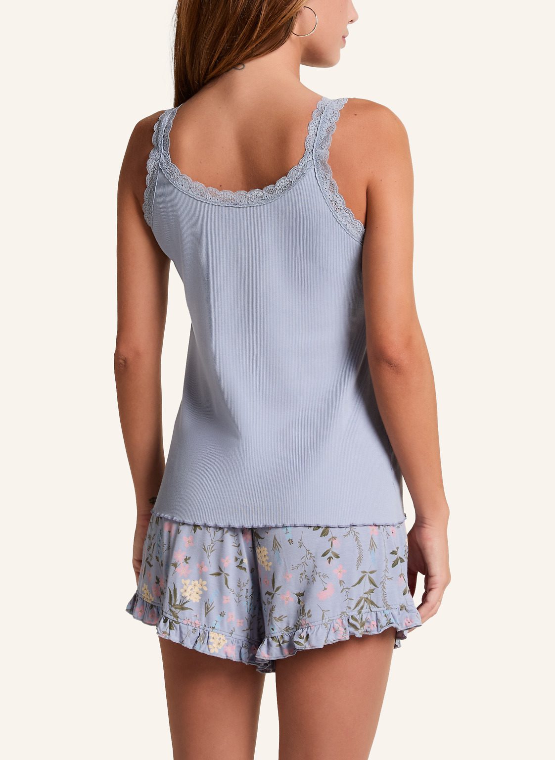 Jersey Ruffled Shorts - Hkm Purple