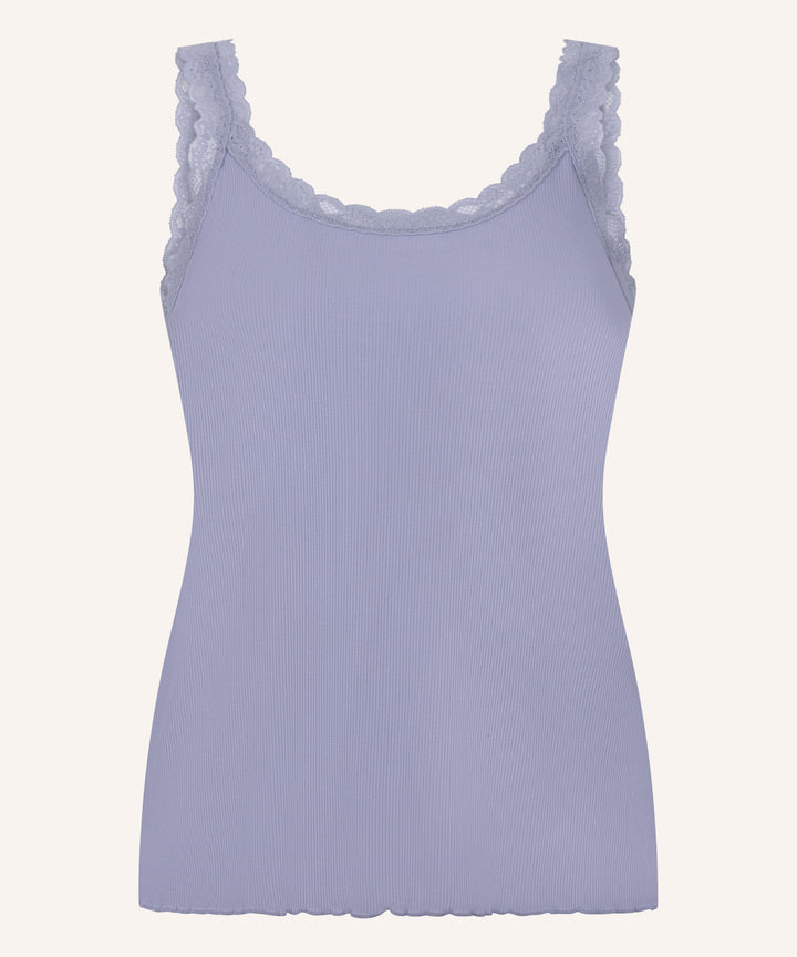 Singlet Rib Jersey Lace - Hkm Purple