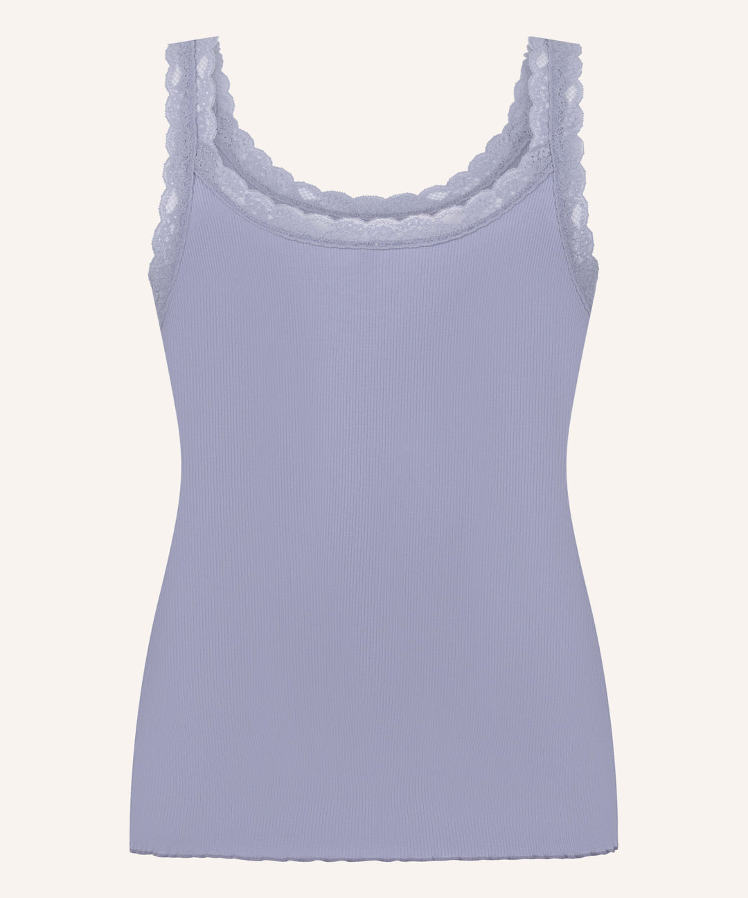 Singlet Rib Jersey Lace - Hkm Purple