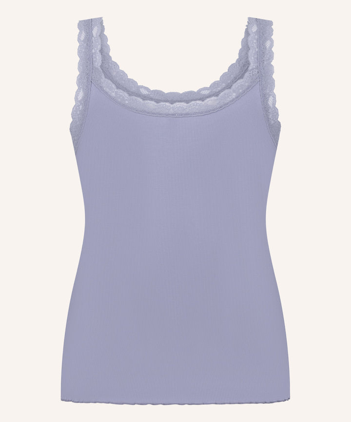 Singlet Rib Jersey Lace - Hkm Purple