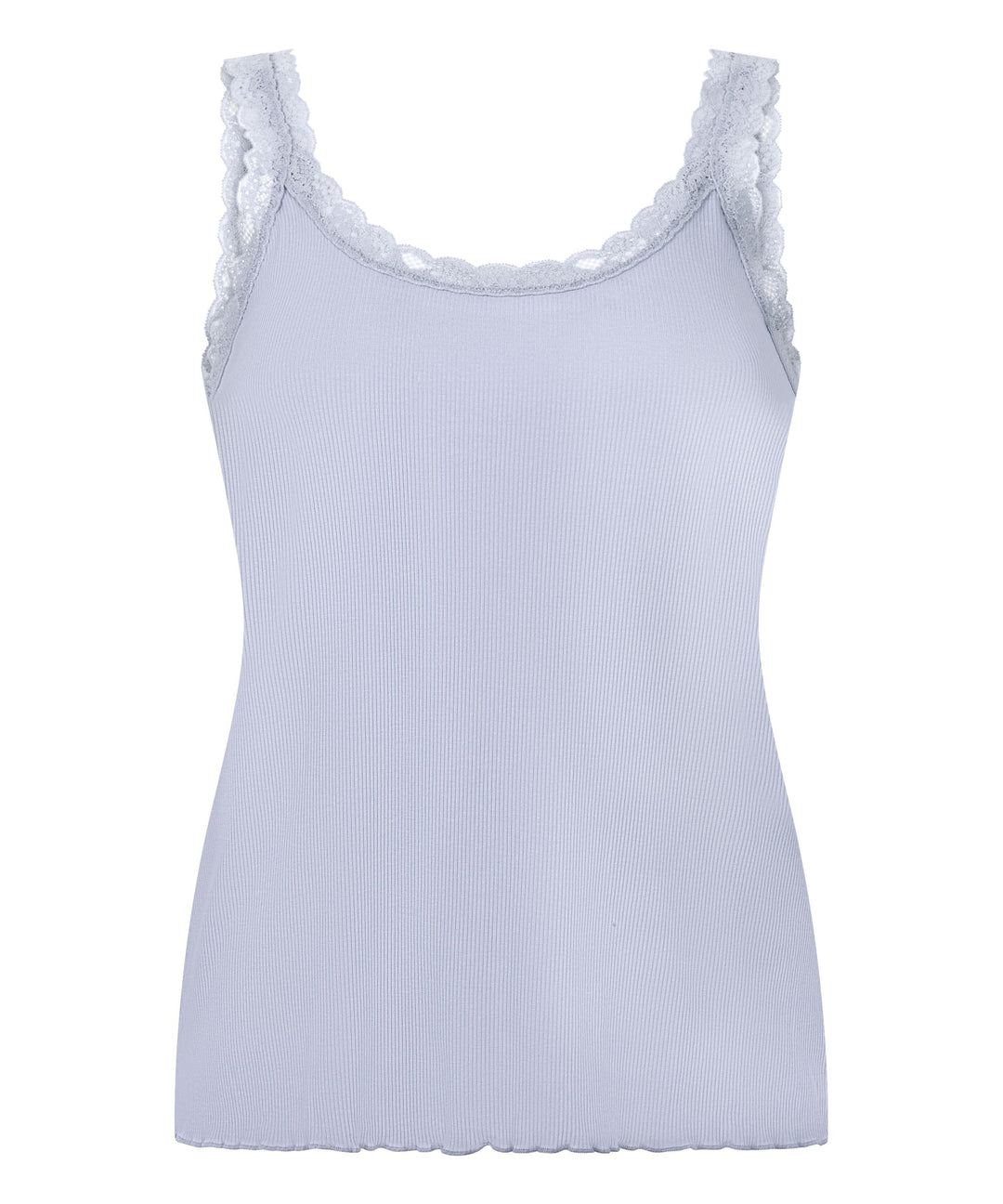 Singlet Rib Jersey Lace - Hkm Purple