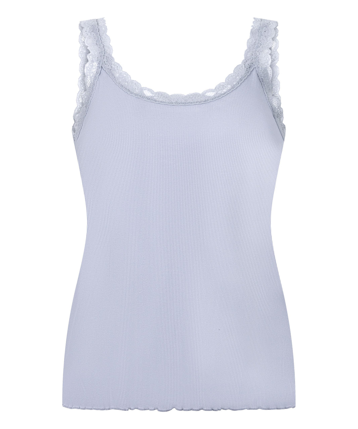 Singlet Rib Jersey Lace - Hkm Purple